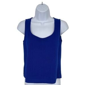 St. John Cruise 2004 Royal Blue Knit Tank Top Sz P 2 Archival Luxury Sleeveless